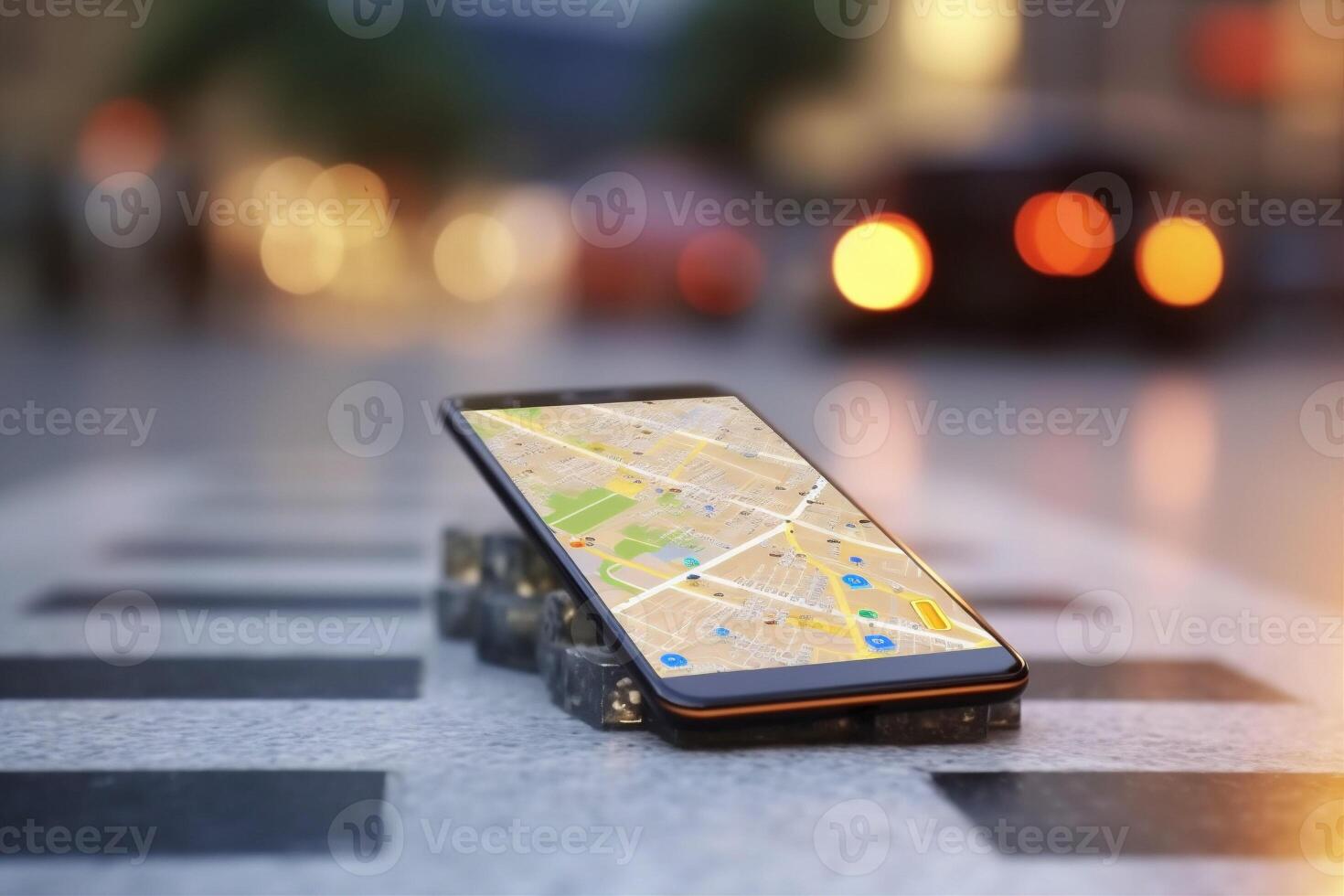 gps mobile position map location direction phone navigation travel point. . photo