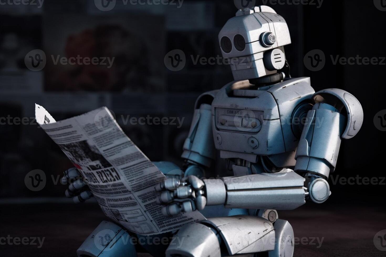 digital ai document artificial laptop hand technology office paper robot. . photo