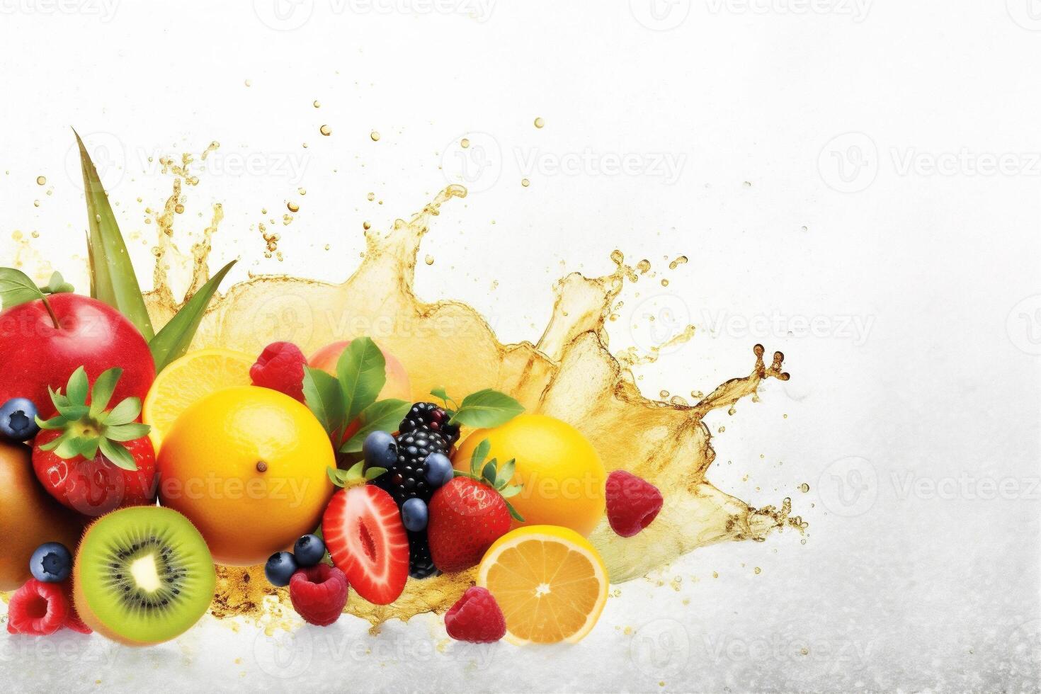 apple ice orange hookah grape fruit bright background smoke food juice. Generative AI. photo