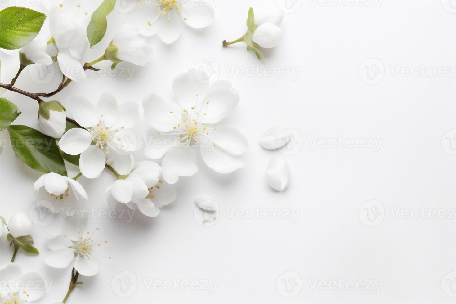 white floral wedding celebration beautiful nature spring background flower space blossom. . photo