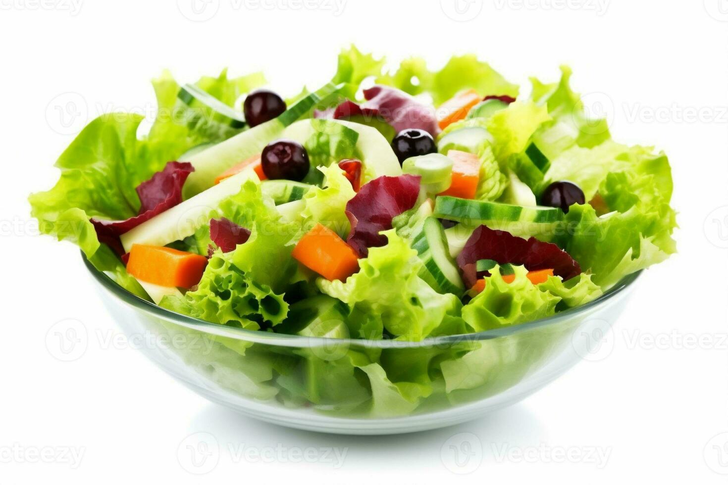tomate vegetal lechuga ensalada vegetariano verde Fresco comida almuerzo saludable. generativo ai. foto