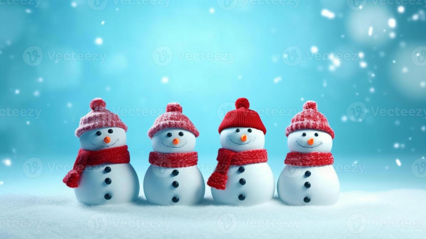 background new year celebration christmas snowy winter snow season snowfall white snowman. . photo