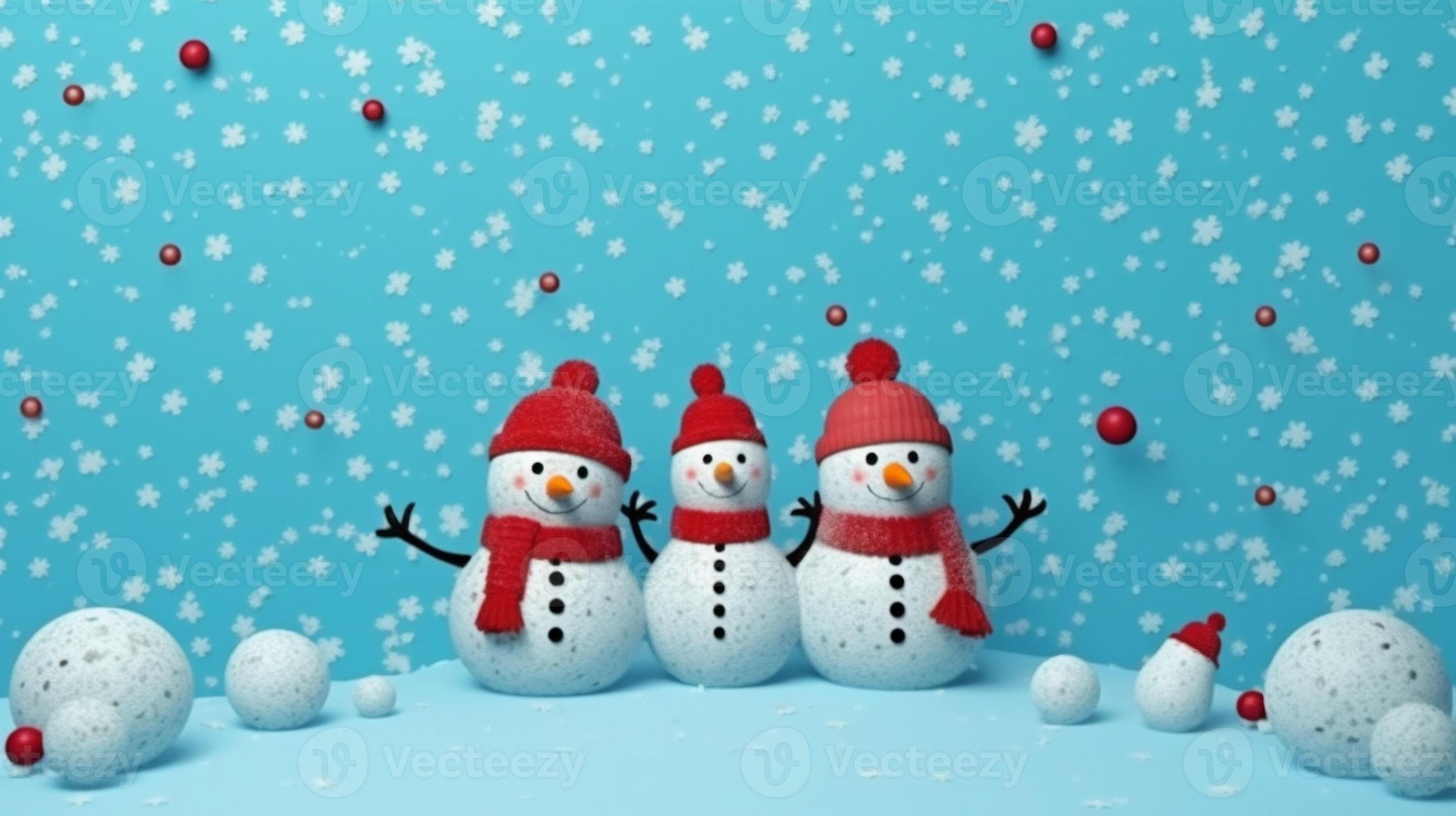 christmas snowfall new snowman season year background snow white winter