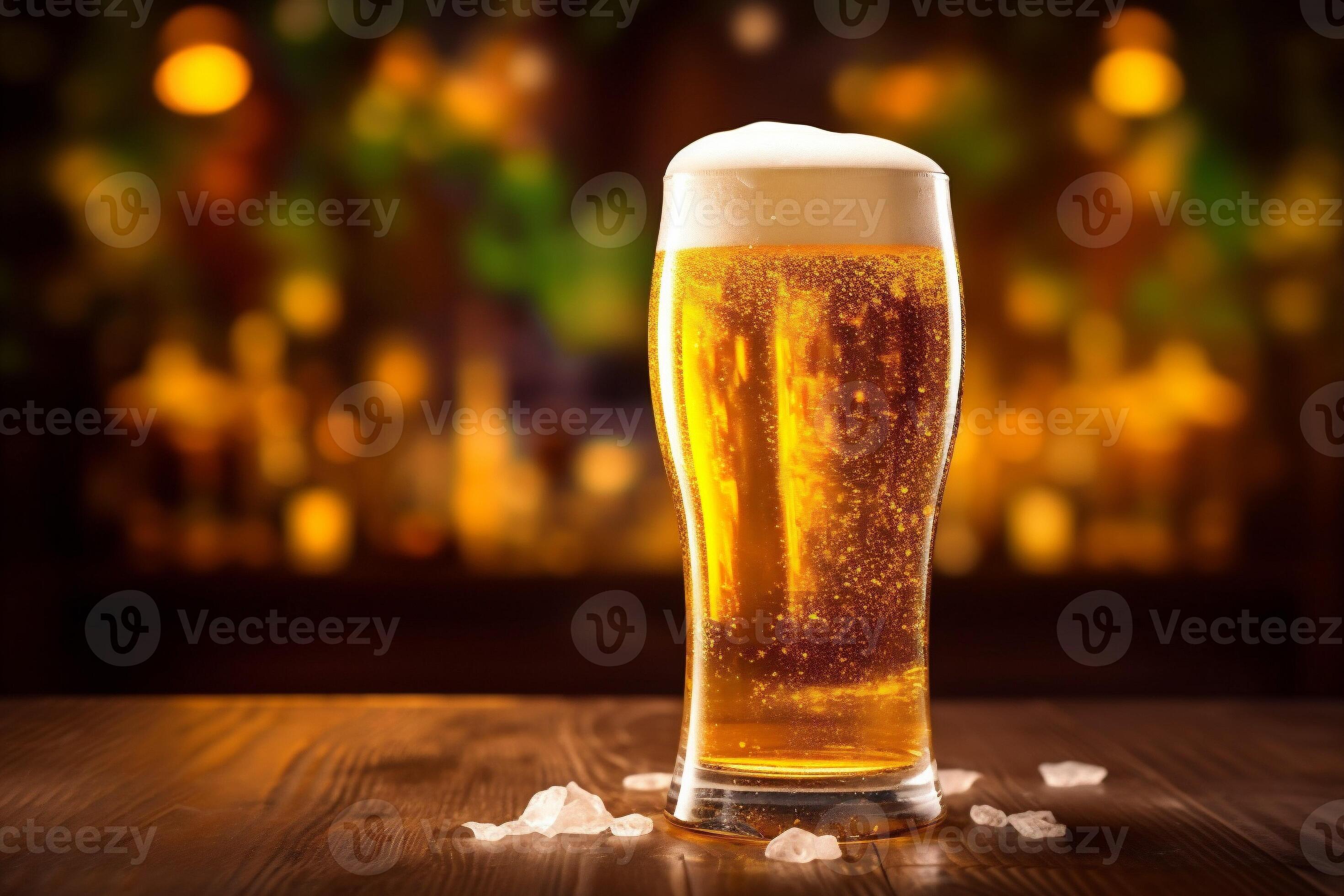 beverage pint alcohol drink glass pub lager gold beer foam. Generative AI. 25720583 Stock Photo