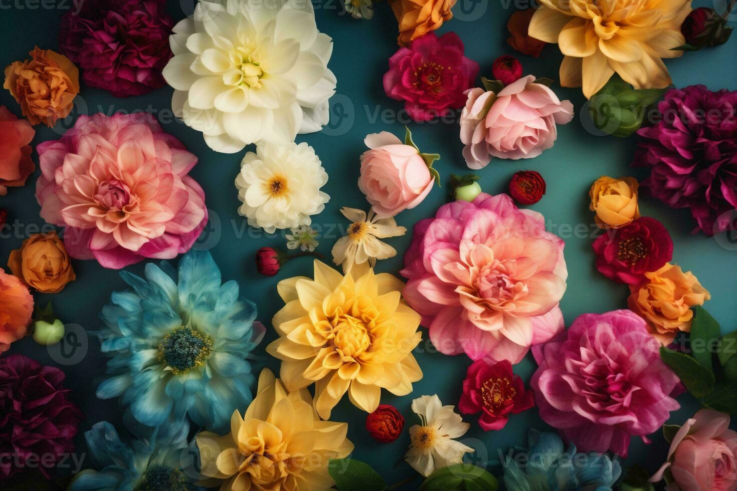 background pastel blossom flower color design watercolor peonies spring valentine festive. Generative AI. photo
