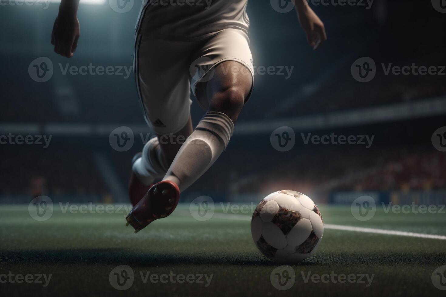 goal football ball sport stadium competition foot soccer kick game. Generative AI. photo