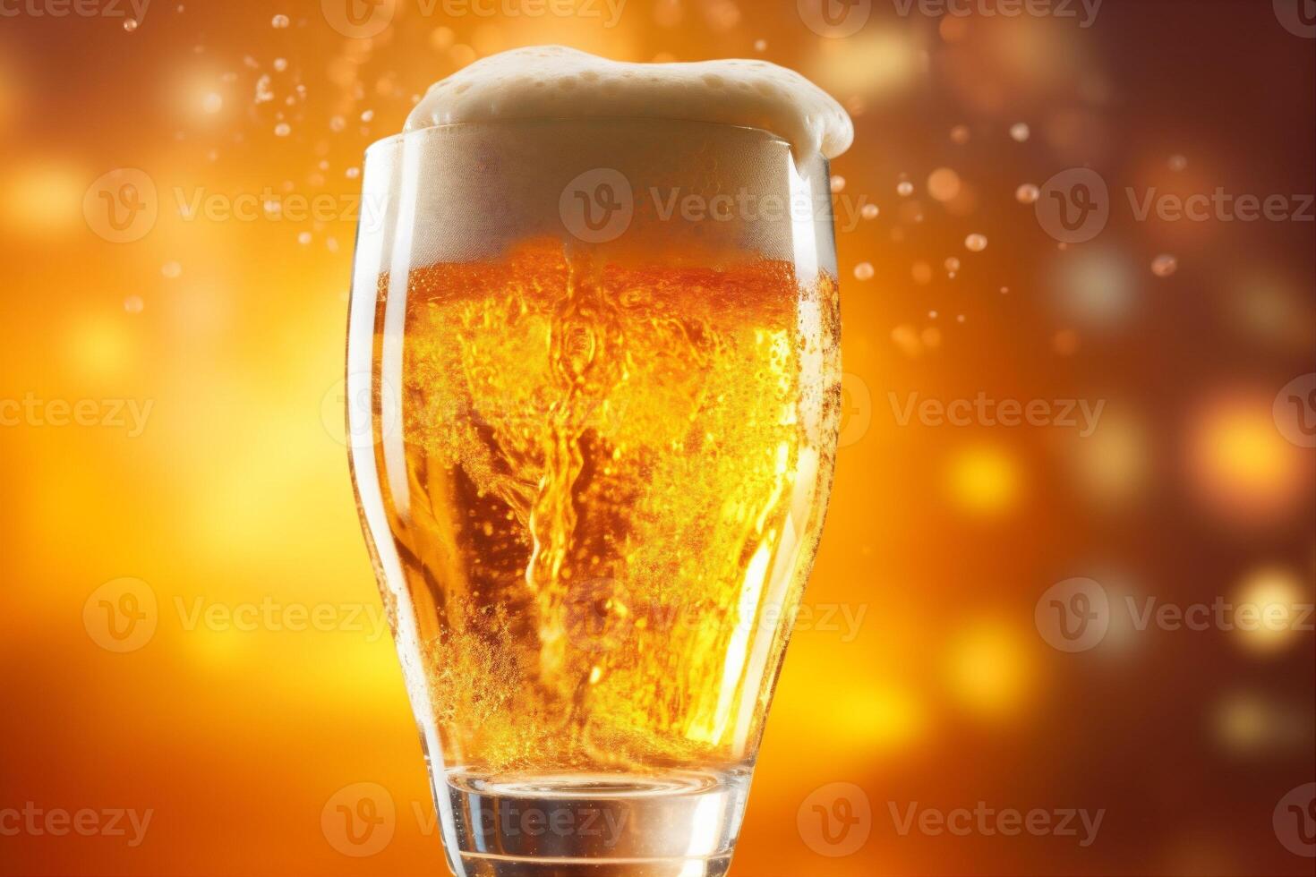 beer bubble gradient drink cold foam background splash glass light alcohol. . photo