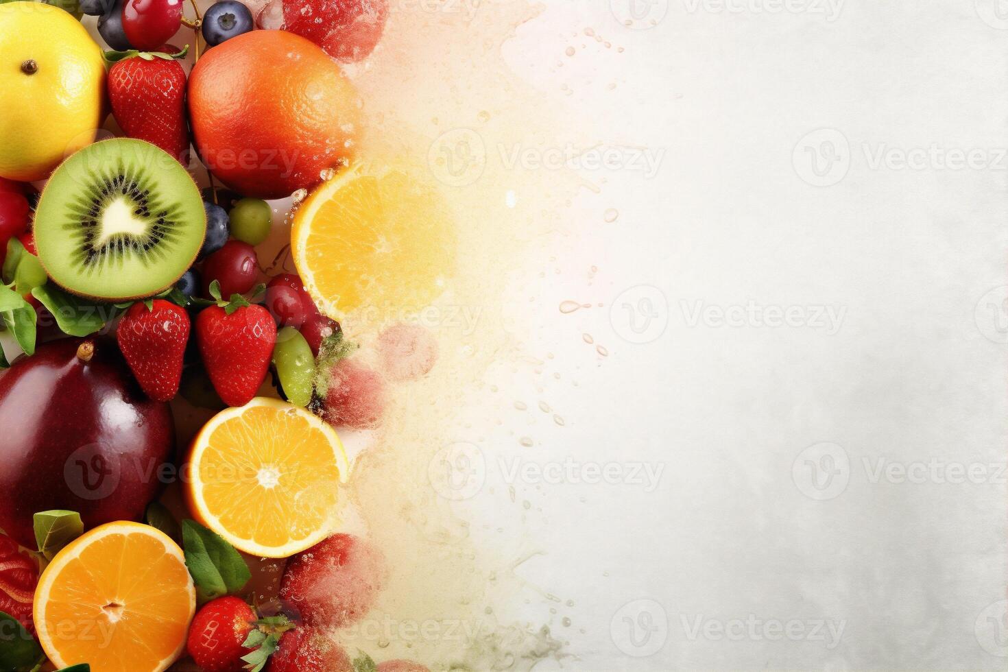 freshness juice background grape food apple orange ice smoke fruit hookah. . photo