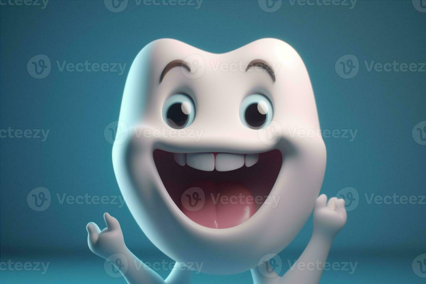 cuidado dentista dental azul higiene niño sonrisa sonriente diente odontología. generativo ai. foto