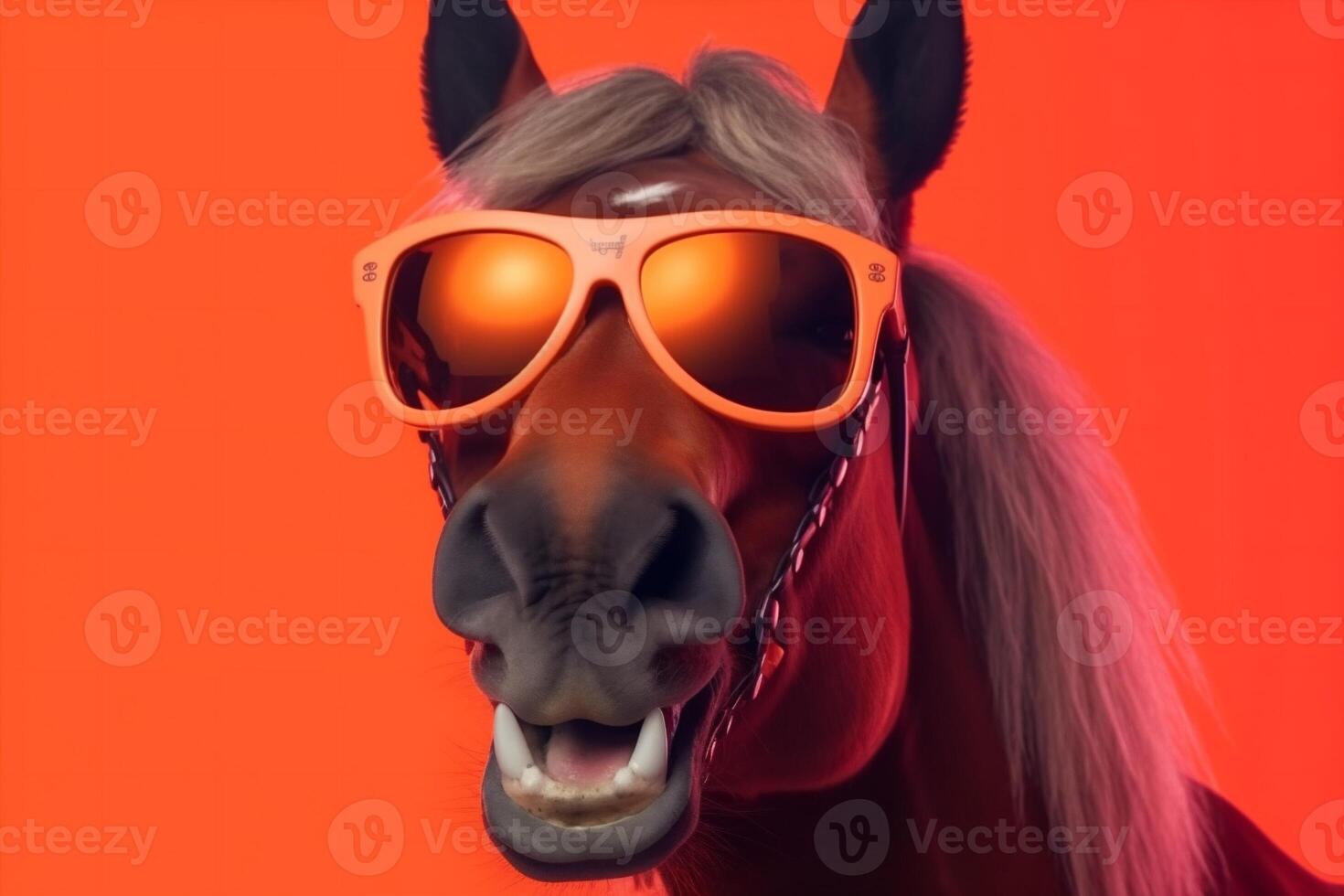 smile animal goggles cartoon horse background fun colourful sunglasses portrait funny. . photo