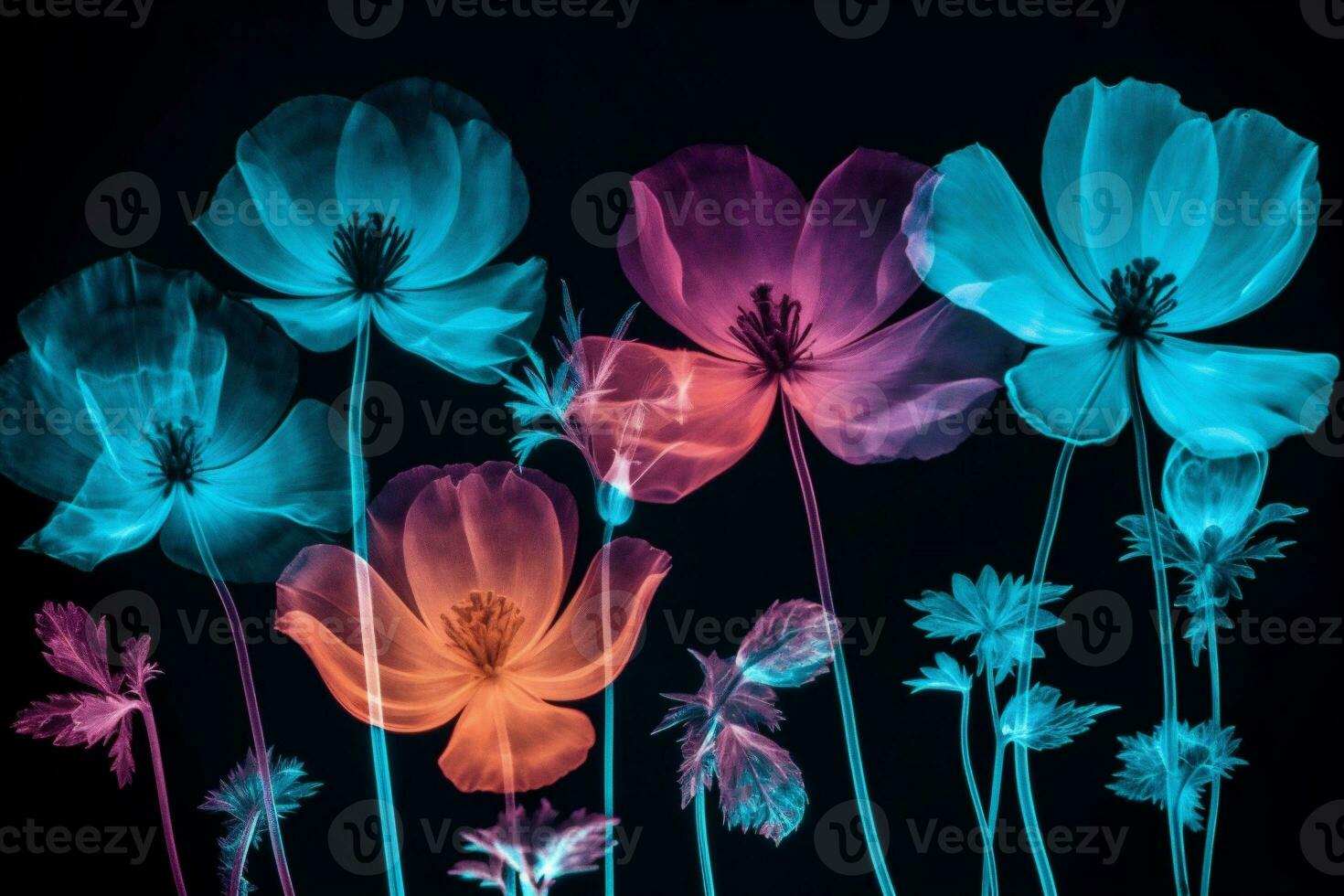 background blossom floral beautiful bloom xray nature leaf minimal flower spring. Generative AI. photo