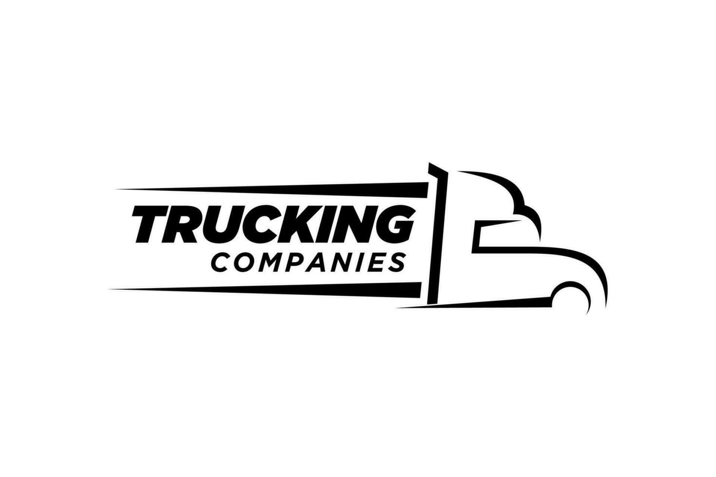 Truck silhouette abstract logo template vector