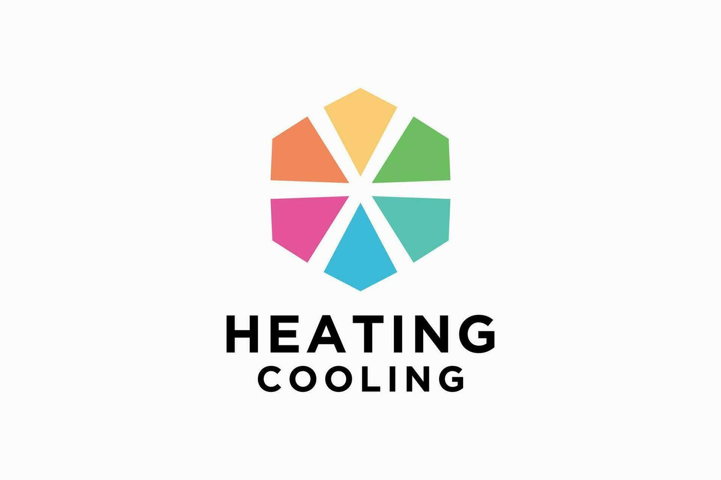 Illustration graphic vector of plumbing, heating and cooling service Logo Design template