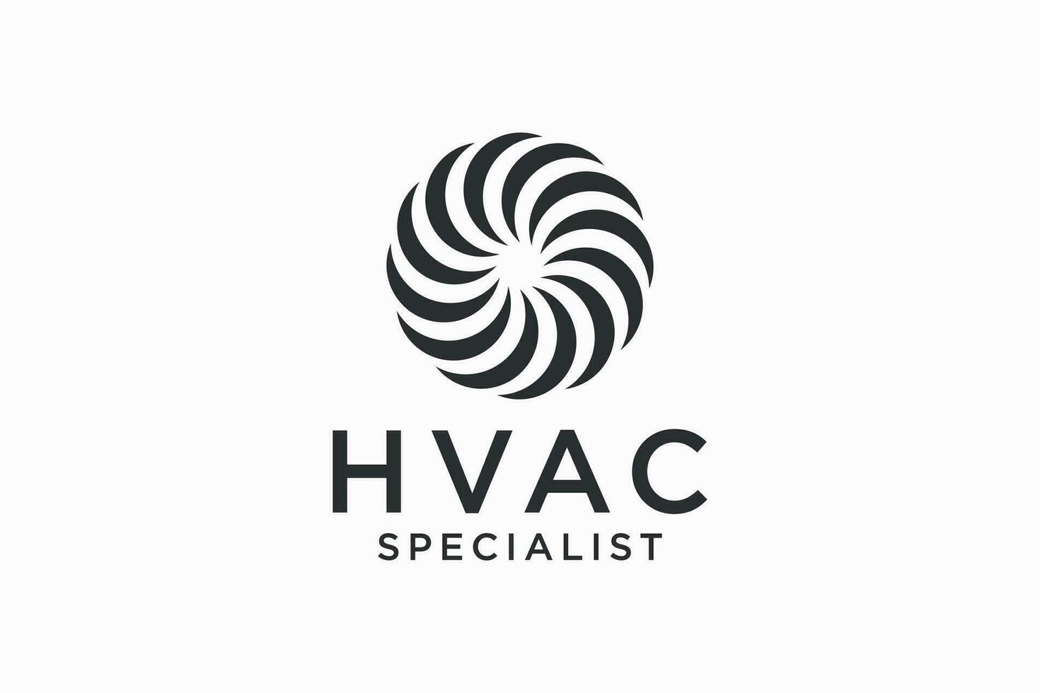 HVAC logo design, heating ventilation and air conditioning, HVAC logo pack template collection. vector