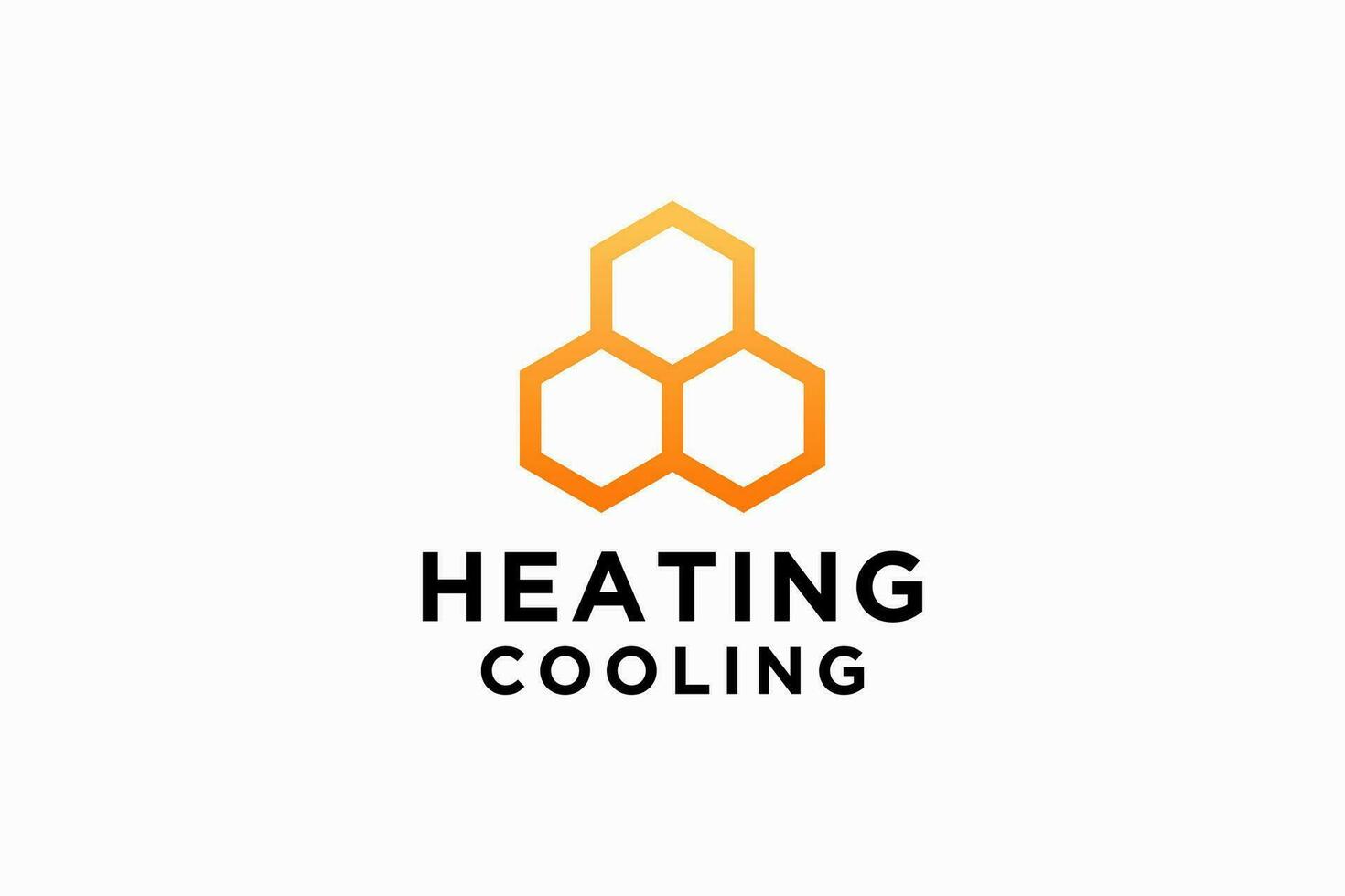Illustration graphic vector of plumbing, heating and cooling service Logo Design template