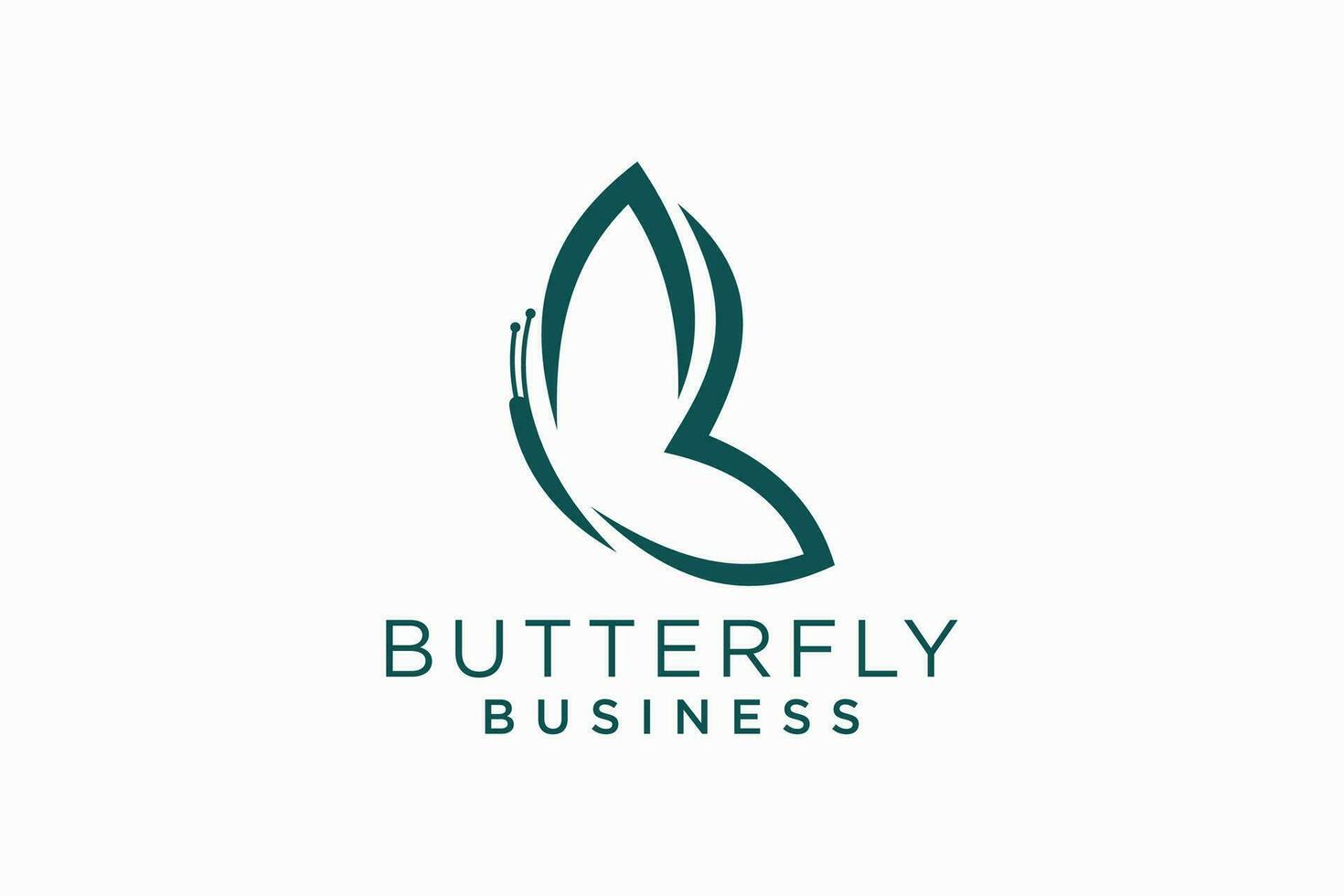 Butterfly logo. Luxury line logotype design. Universal premium butterfly symbol logotype. vector