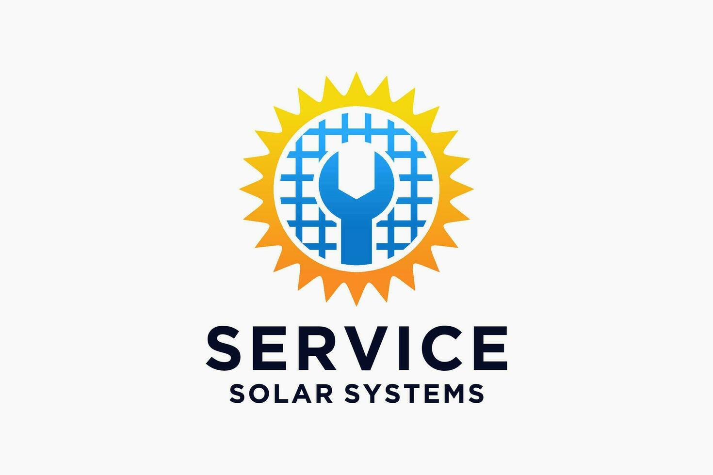 installing solar panel, equipment service alternative energy, thin line symbol on white background vector