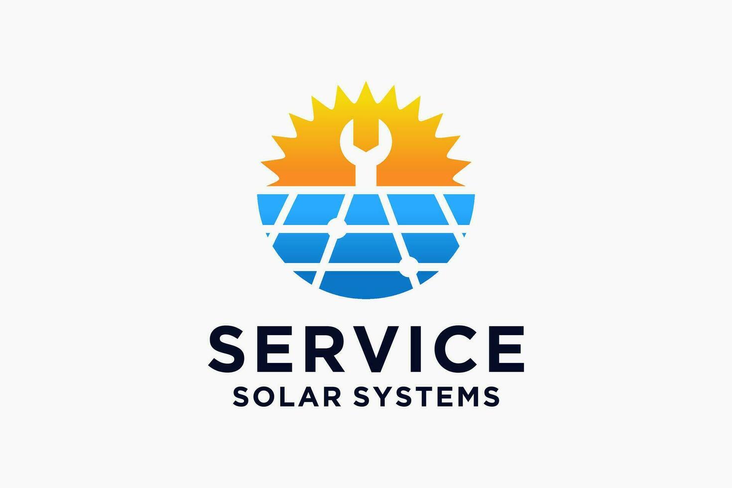 installing solar panel, equipment service alternative energy, thin line symbol on white background vector