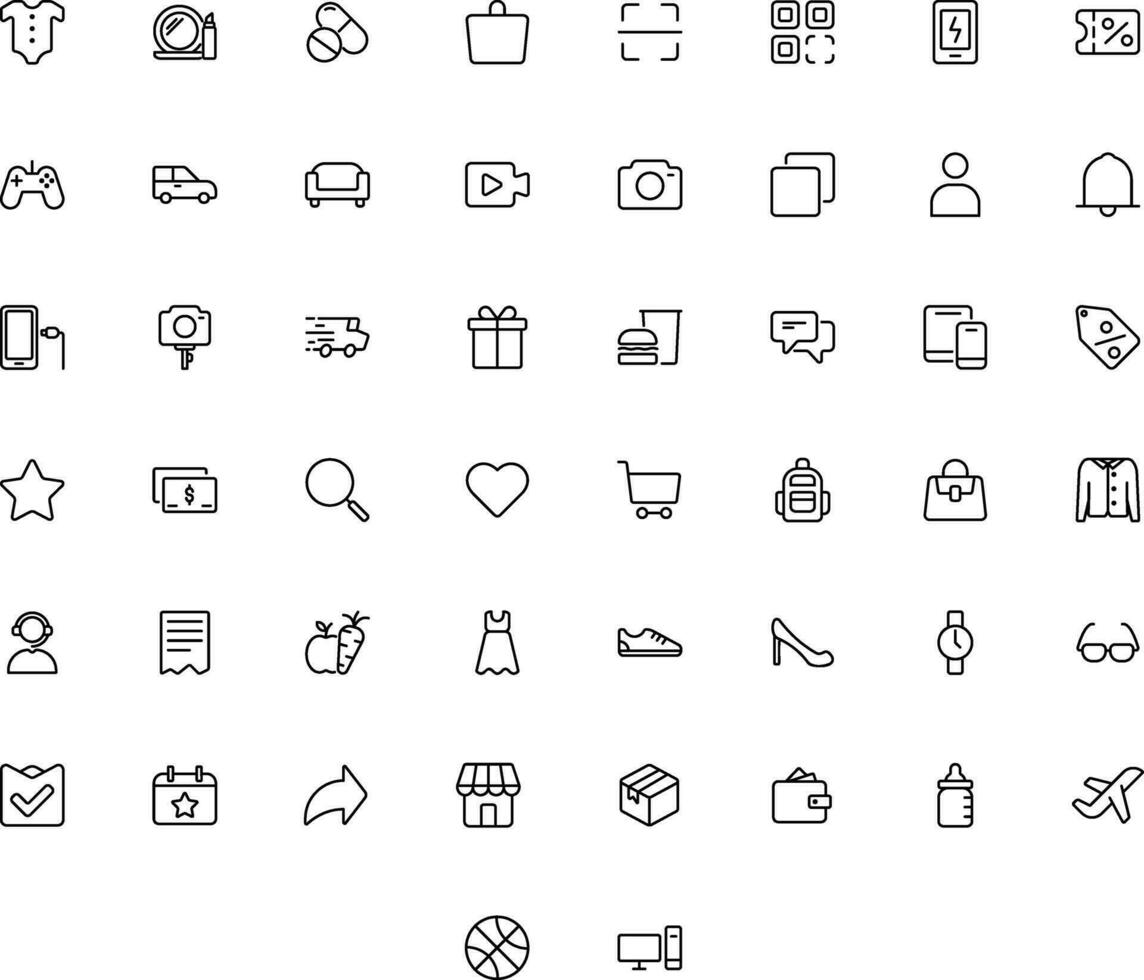 Vector of E-Commerce Icon Set. Perfect for user interface, new application.