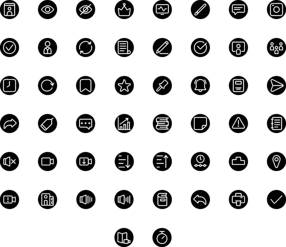 Vector of Education Icon Set Round. Perfect for user interface, new application.