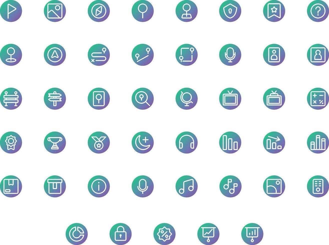 vector de esencial ui 3 icono conjunto redondo degradado. Perfecto para usuario interfaz, nuevo solicitud.