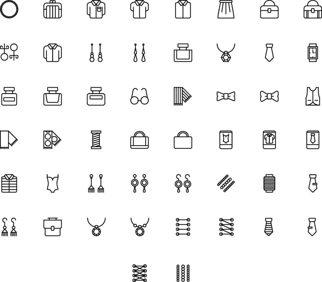 Vector of Fashion Icon Set. Perfect for user interface, new application.