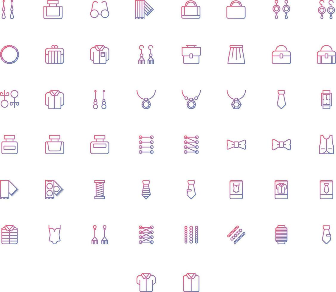 vector de Moda icono conjunto degradado. Perfecto para usuario interfaz, nuevo solicitud.