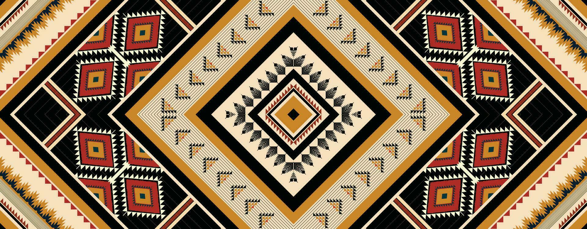 The geometric ethnic pattern of traditional style. Navajo, America Indian patterns. Design for background, wallpaper, clothing, wrapping, Batik, fabric, and prints. Vector illustration.