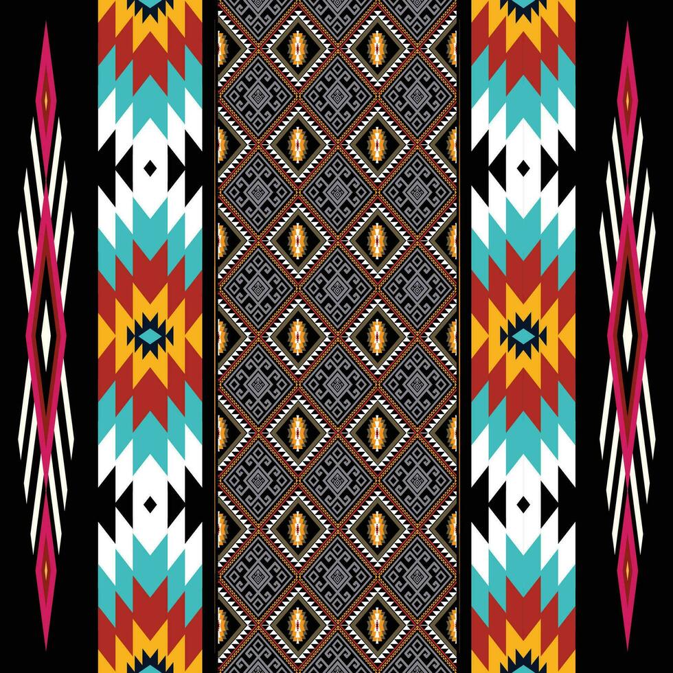 Geometric ethnic pattern. Navajo, Western, American, African,Aztec motif, traditional style. Design for background, wallpaper, clothing, wrapping, Batik, fabric,tile, and prints. Vector illustration.