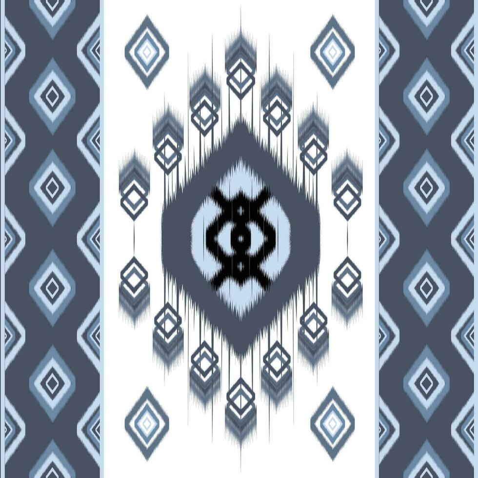 Ikat paisley. Eethnic pattern oriental African American Indonesia, Asia, Aztec motif textile and bohemian.design for background, wallpaper,carpet print, fabric, batik .vector ikat pattern. vector