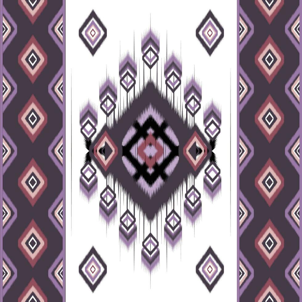 Ikat paisley. Eethnic pattern oriental African American Indonesia, Asia, Aztec motif textile and bohemian.design for background, wallpaper,carpet print, fabric, batik .vector ikat pattern. vector