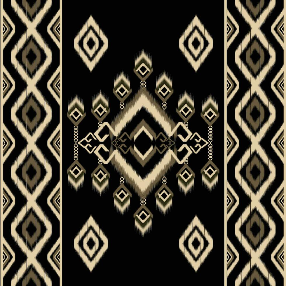 Ikat paisley. Eethnic pattern oriental African American Indonesia, Asia, Aztec motif textile and bohemian.design for background, wallpaper,carpet print, fabric, batik .vector ikat pattern. vector