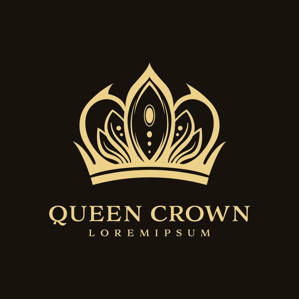 crown logo design template vector