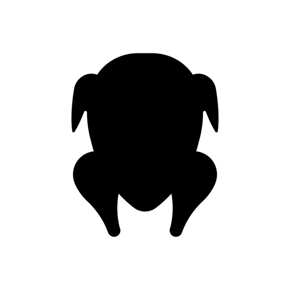 Roast chicken icon, logo isolated on white background vector