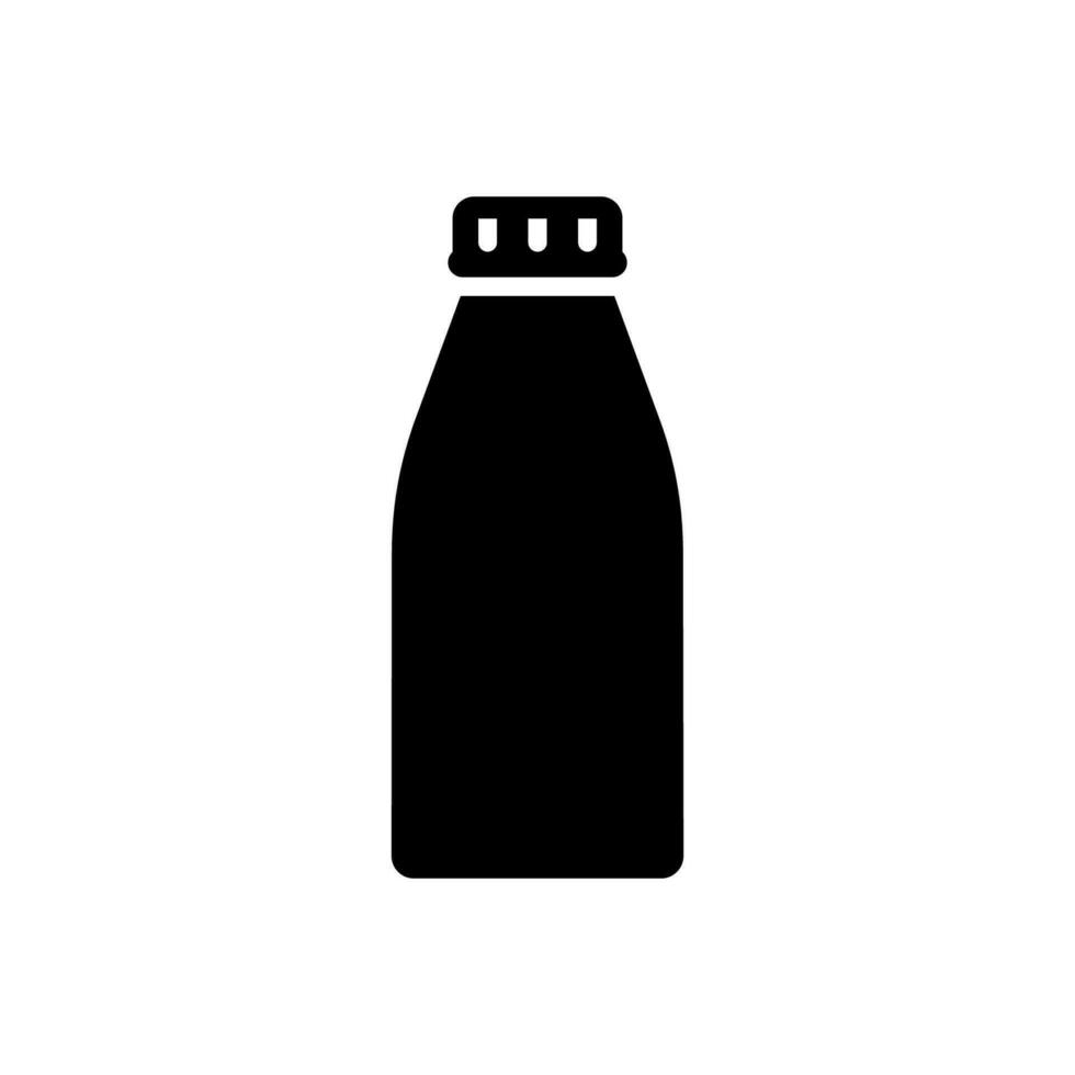 Milk bottle icon, logo isolated on white background vector