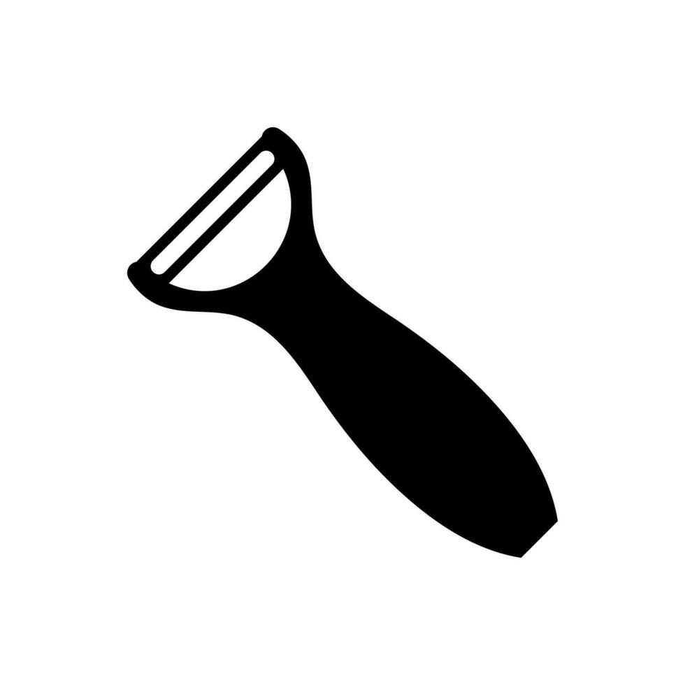 Vegetable peeler icon, logo isolated on white background vector