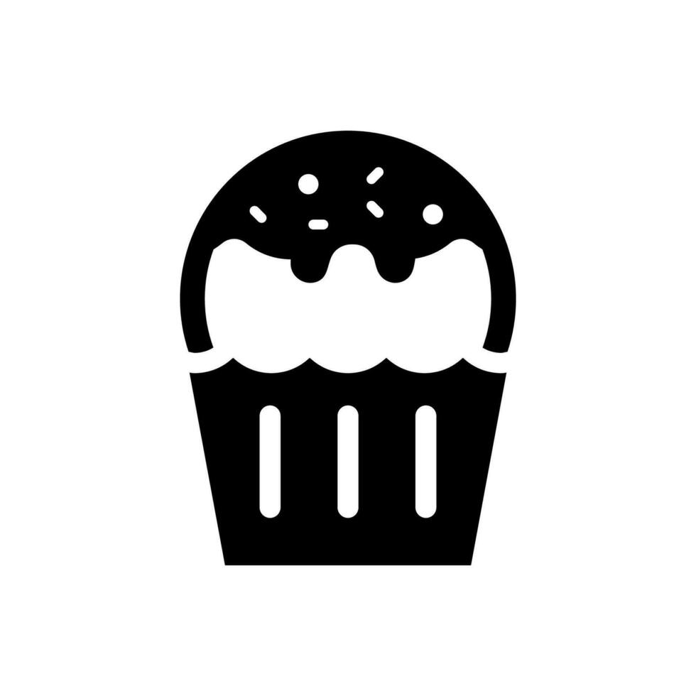 Muffin icon, logo isolated on white background vector