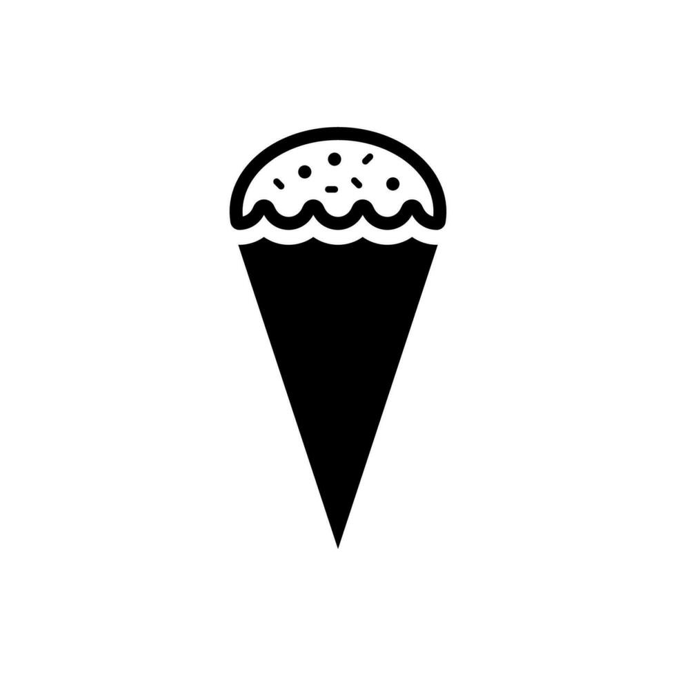 Ice cream cone icon, logo isolated on white background vector