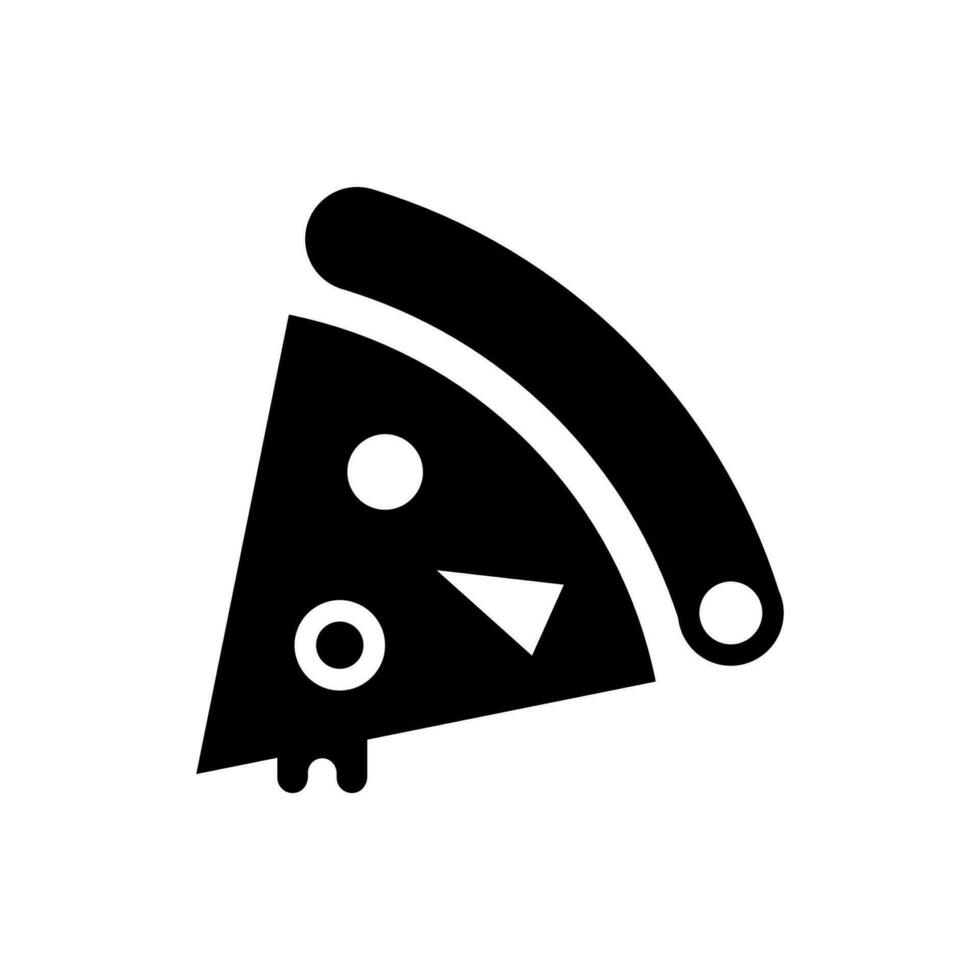 Pizza slice icon, logo isolated on white background vector
