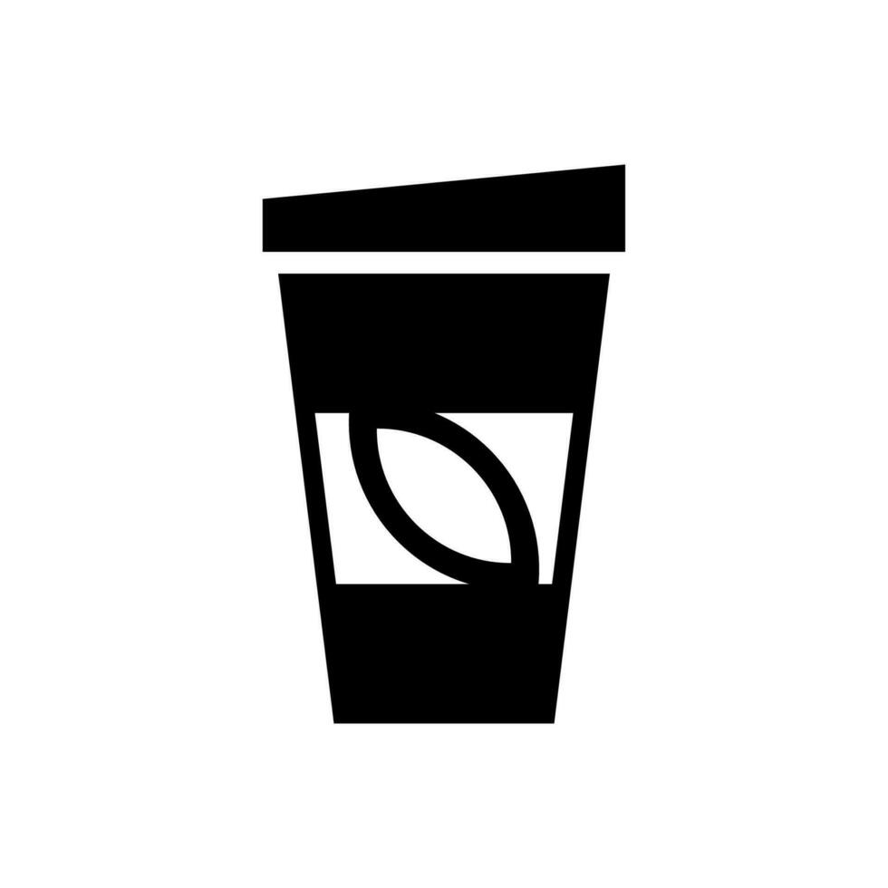 paper cup icon, logo isolated on white background vector