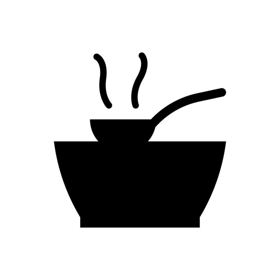 Soup bowl icon, logo isolated on white background vector