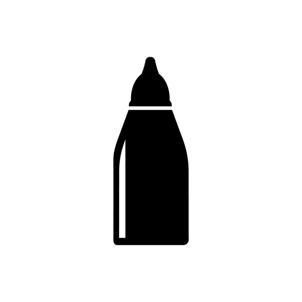 Baby bottle icon, logo isolated on white background vector
