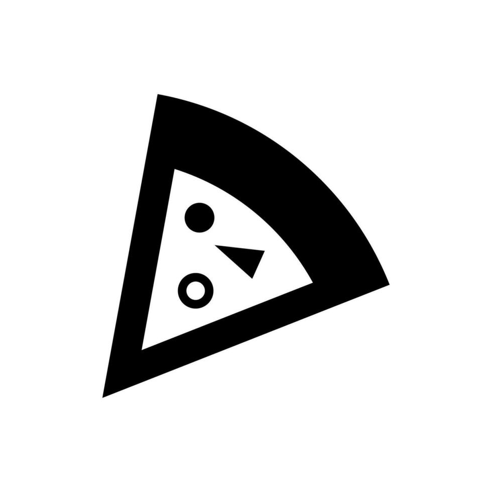Pizza icon, logo isolated on white background vector