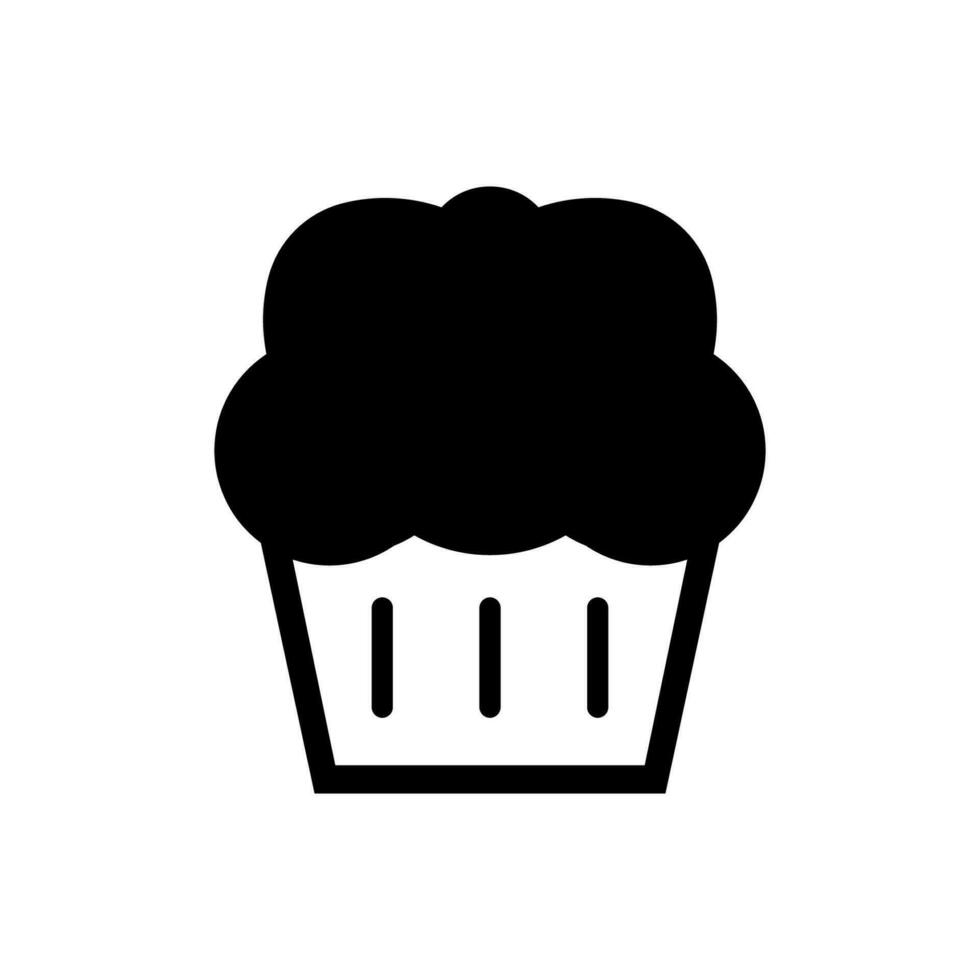 Muffin icon, logo isolated on white background vector
