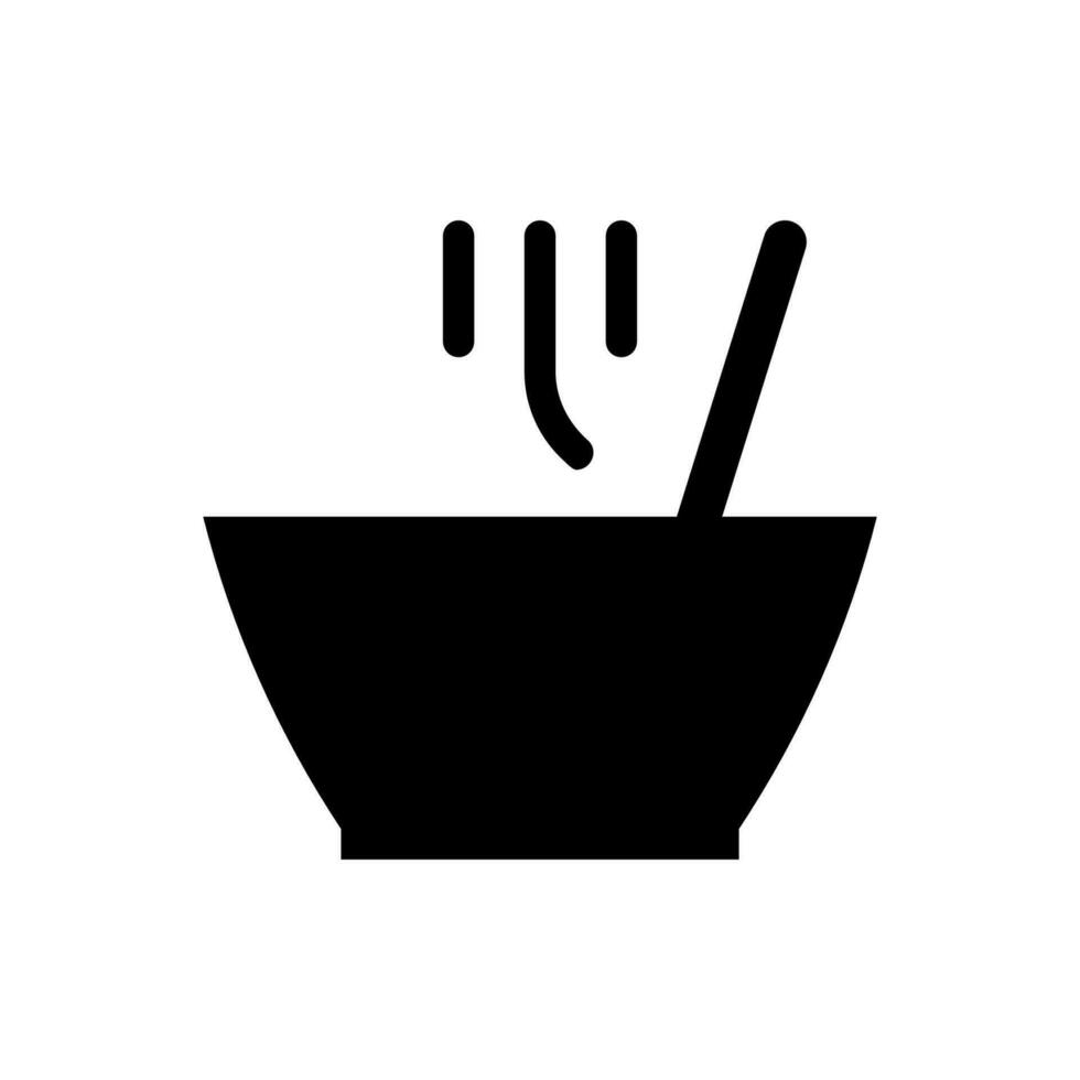 Bowl and spoon icon, logo isolated on white background vector