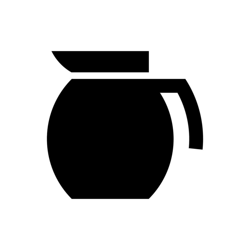 Coffee pot icon, logo isolated on white background vector