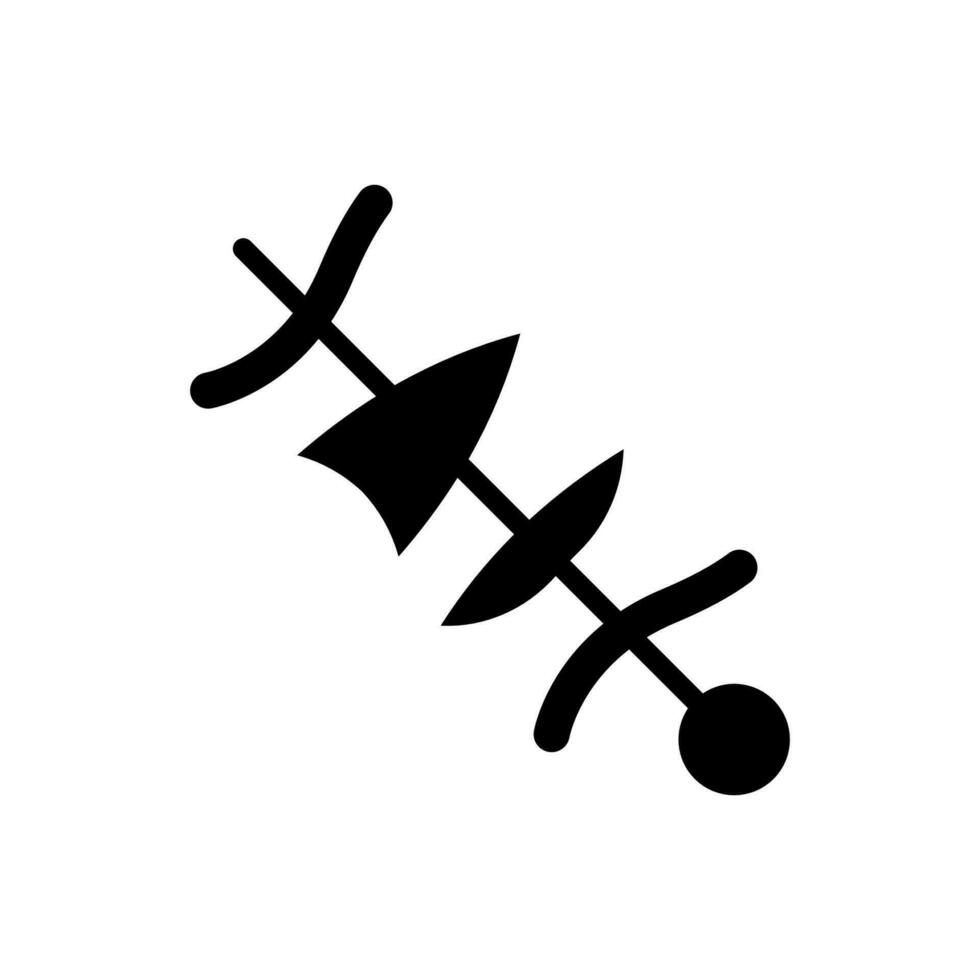 barbacoa brocheta icono, logo aislado en blanco antecedentes vector