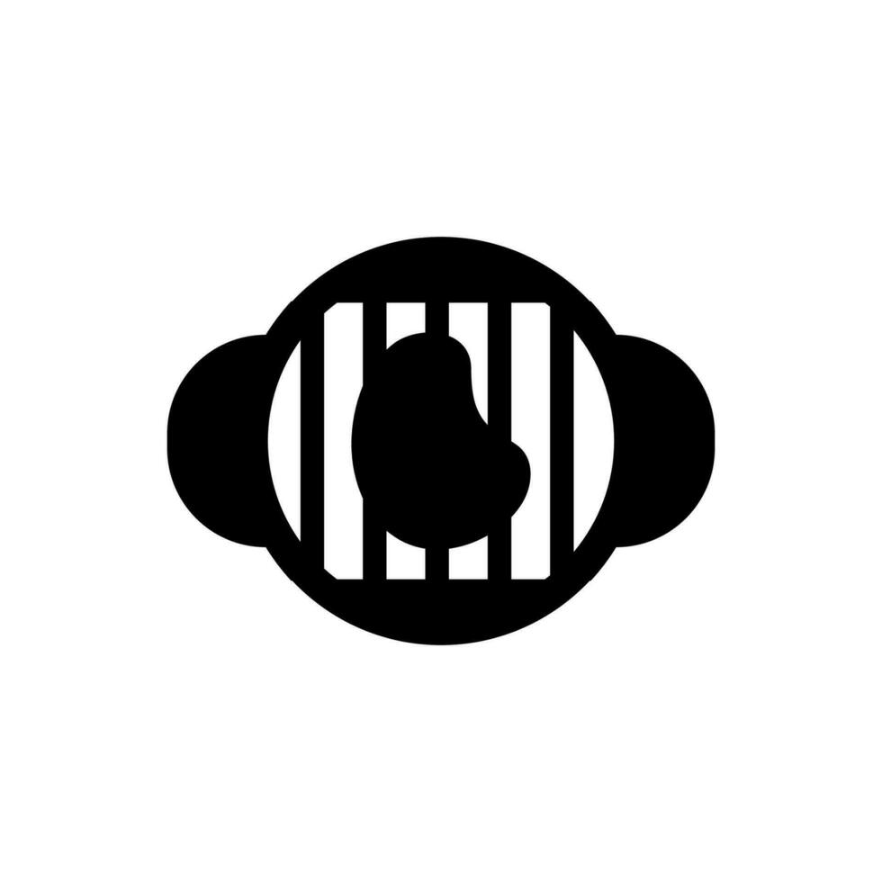 Grill icon, logo isolated on white background vector