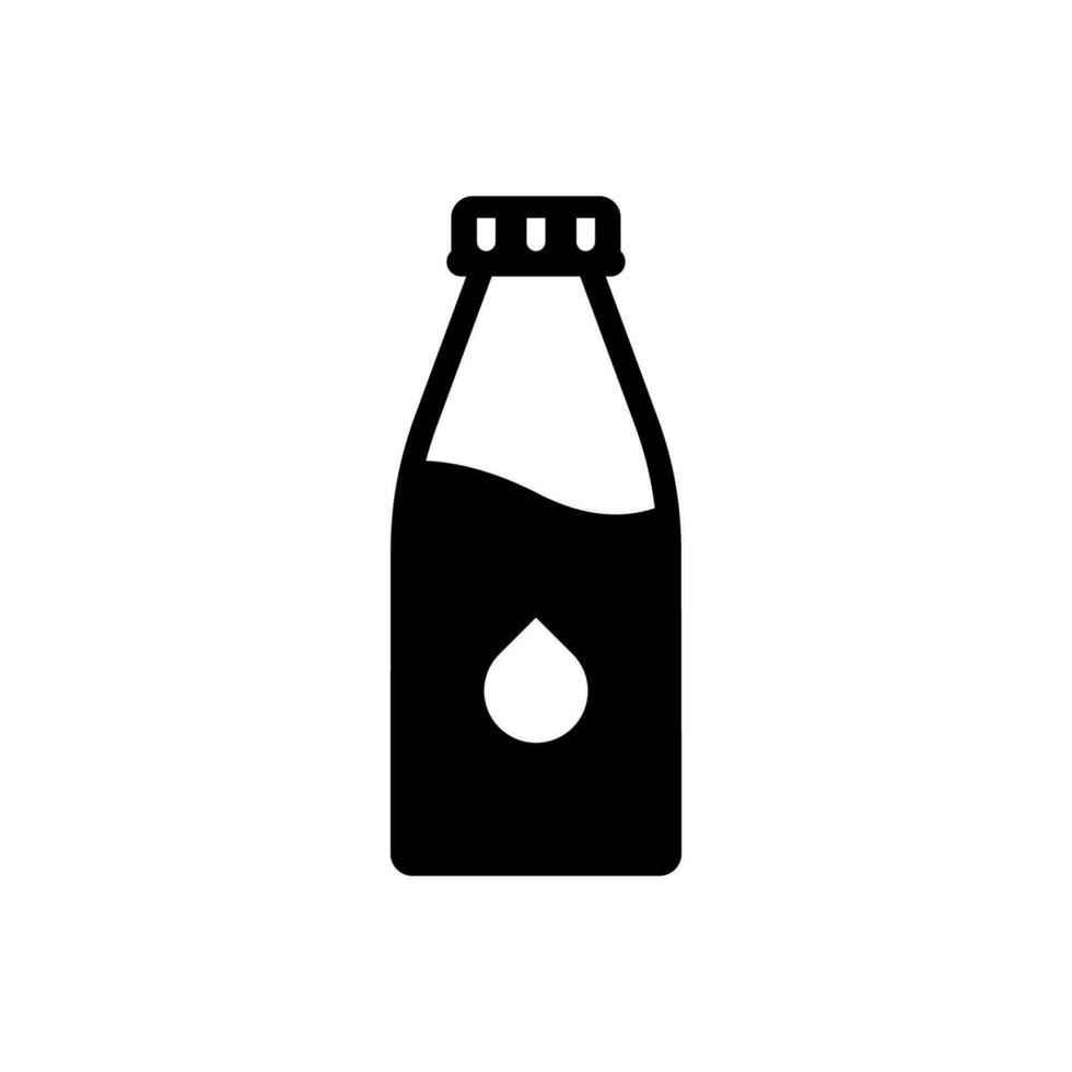 Milk bottle icon, logo isolated on white background vector