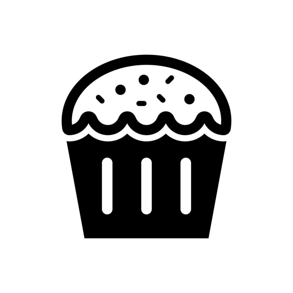 Muffin icon, logo isolated on white background vector